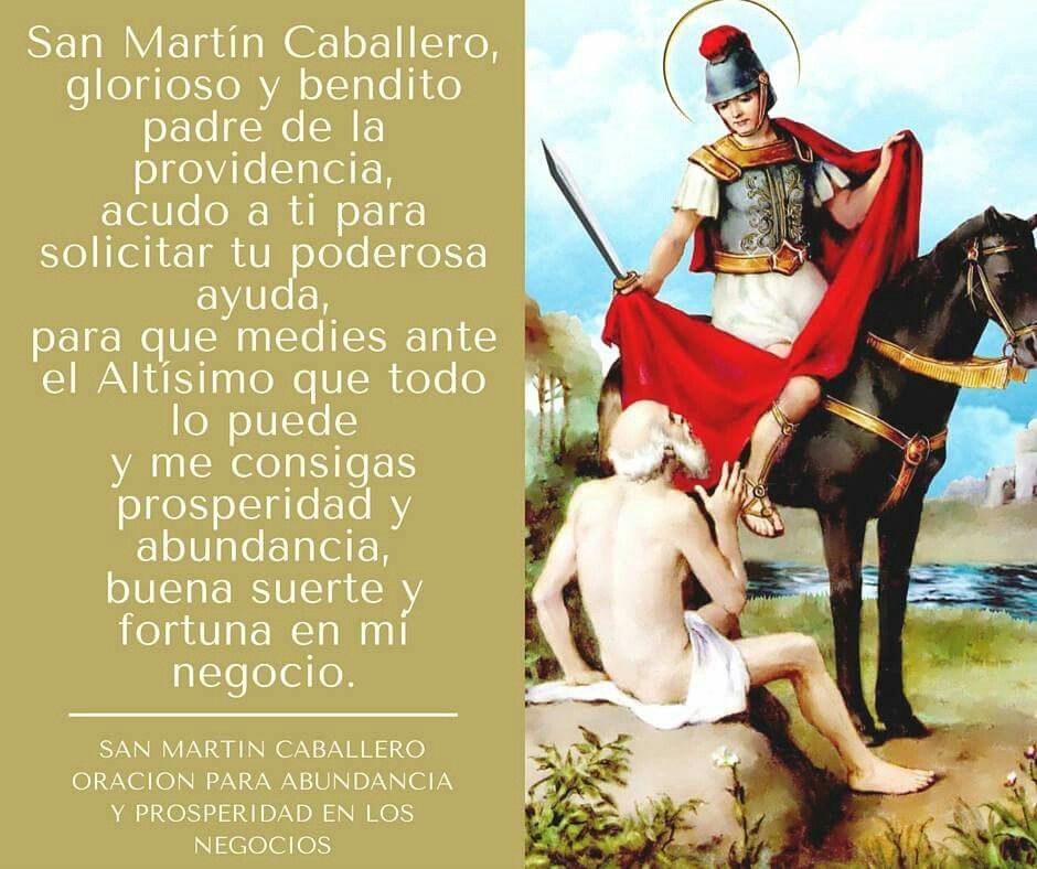 oracion a san martin caballero para fortuna el negocio