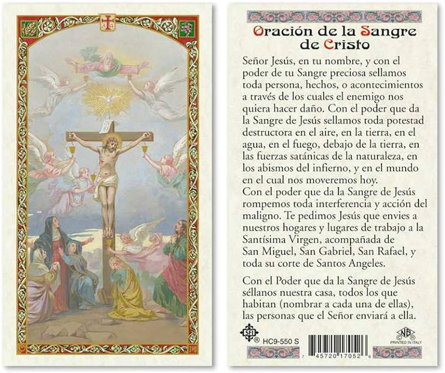 oracion de la sangre de cristo para todos los dias